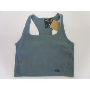 THE NORTH FACE Blue L Knit Tank Crop Athletic Workout Running Pullover Top NWT